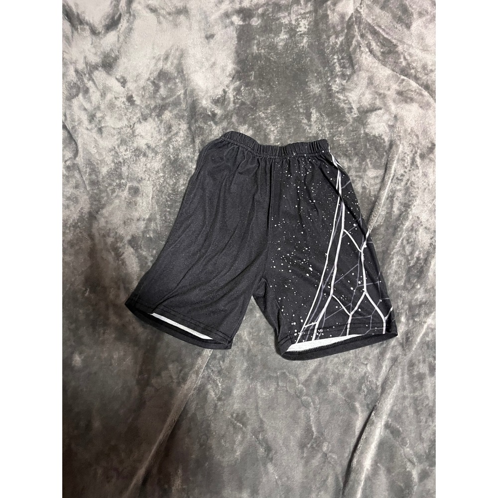 SHEIN Kids Boys Black Geometric Galaxy Graphic Athletic Shorts Size 8Y
